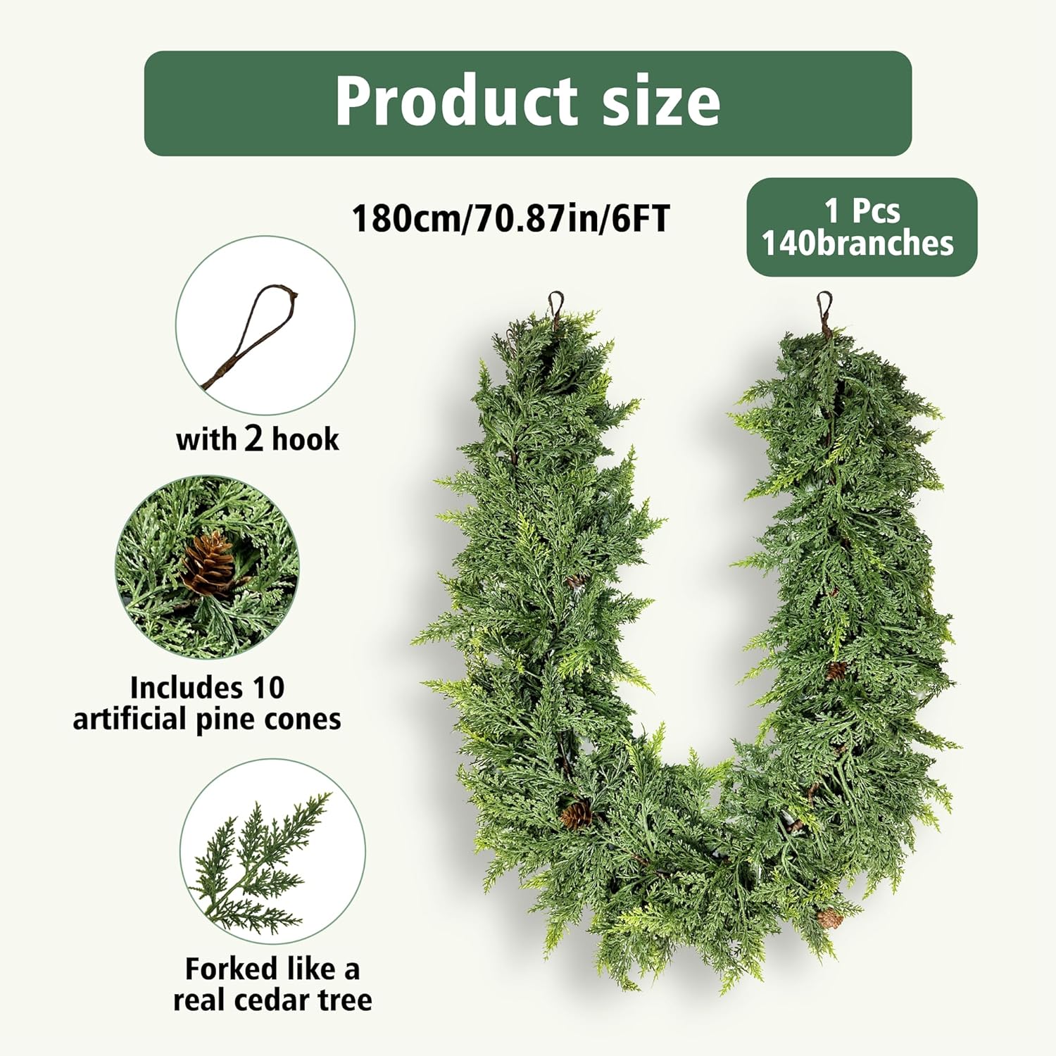 FT Cedar Luxury Garland